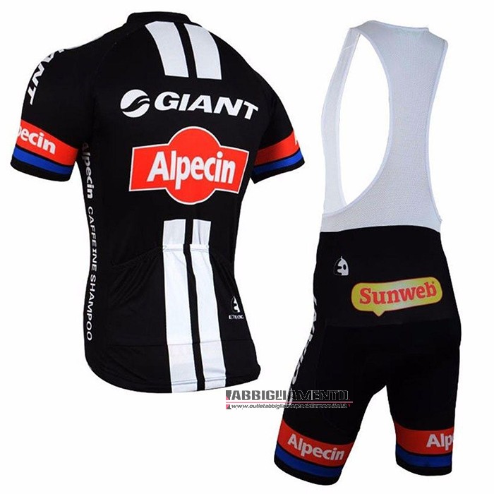 Abbigliamento Giant Alpecin Manica Corta e Pantaloncino Con Bretelle 2021 Nero Bianco - Clicca l'immagine per chiudere